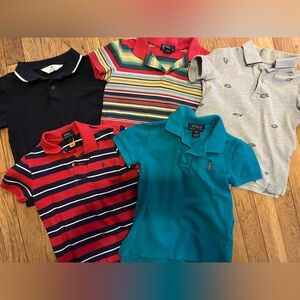 Polo Bundle Ralph Lauren Gap HM Boys size 4 all EUC Turquoise, Red Stripes, Navy